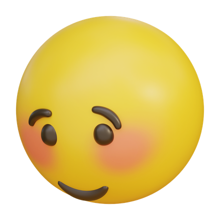 Embarrassed Expression Of Looking Around Emoji  3D Icon