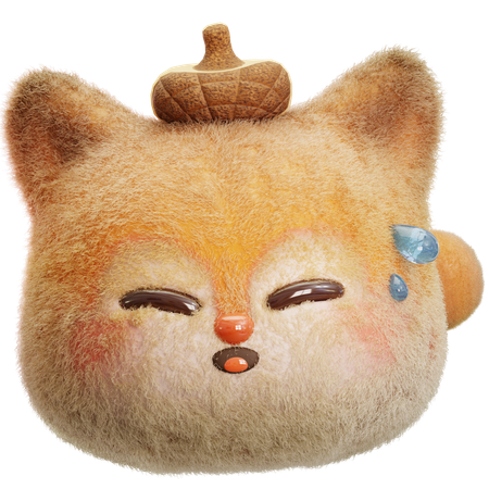 Embarrassed Squirrel  3D Icon
