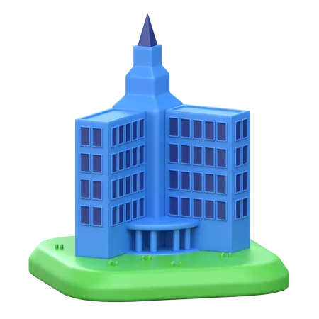 Embassy Building 3 D Immigration Icon 3D Icon