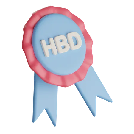 Distintivo de aniversário  3D Icon