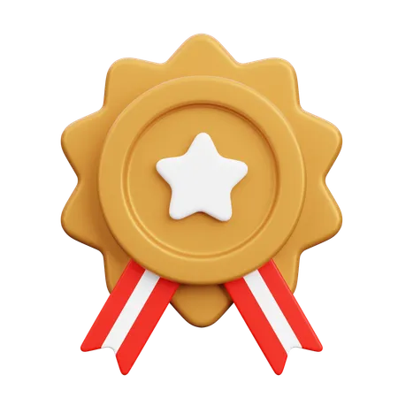 Distintivo de bronze  3D Icon