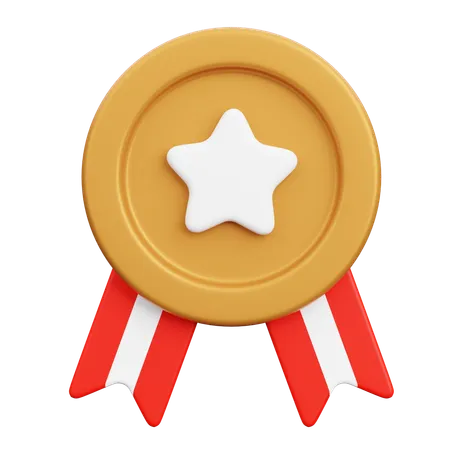 Distintivo de bronze  3D Icon