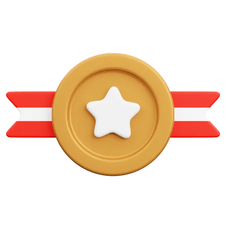 Distintivo de bronze  3D Icon