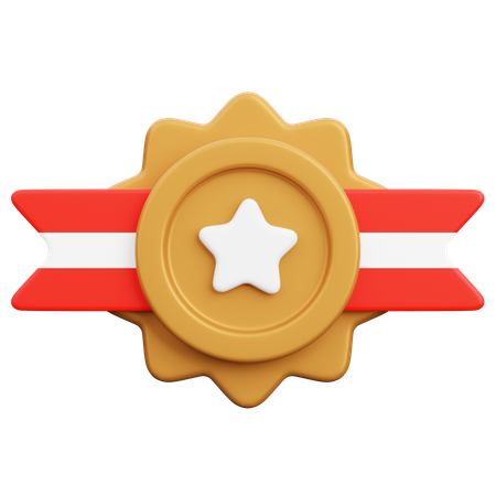 Distintivo de bronze  3D Icon