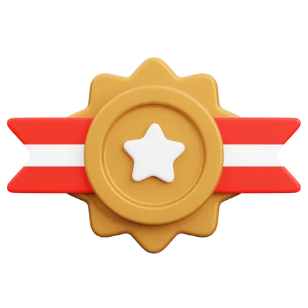 Distintivo de bronze  3D Icon