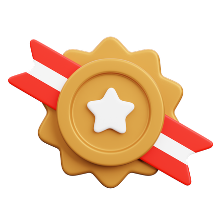 Distintivo de bronze  3D Icon