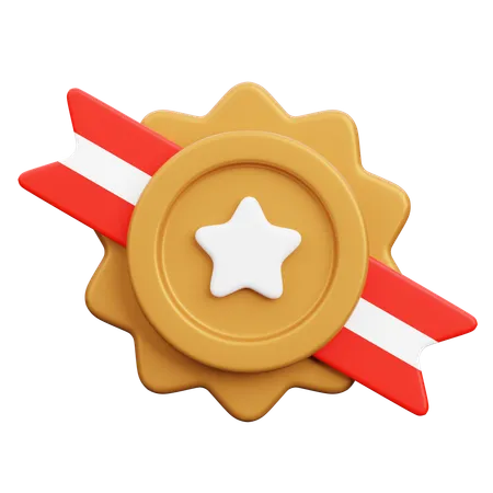 Distintivo de bronze  3D Icon