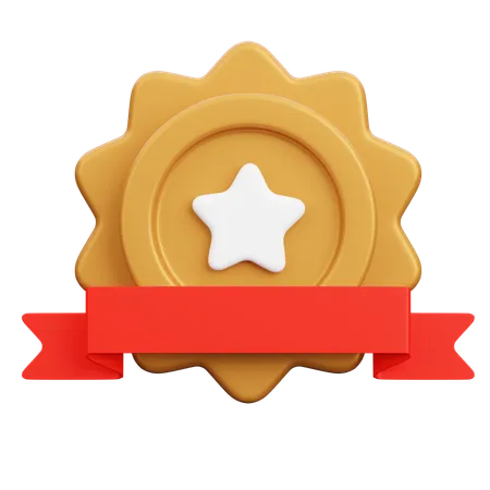 Distintivo de bronze  3D Icon