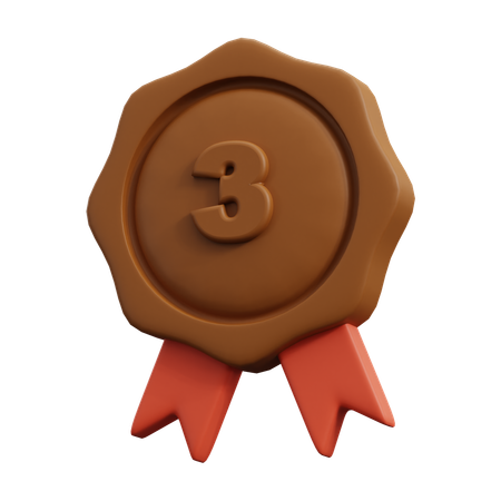 Distintivo de bronze  3D Icon