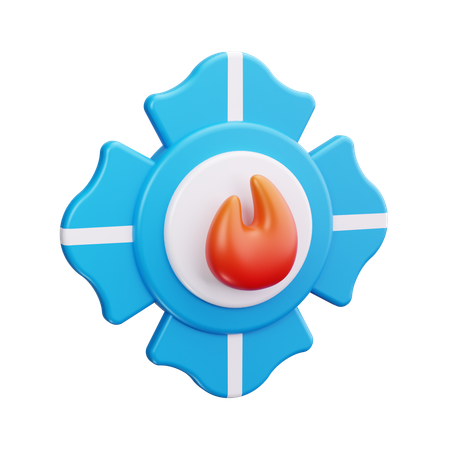 Emblema de fogo  3D Icon