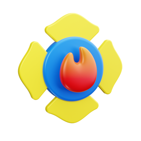 Distintivo de fogo  3D Icon