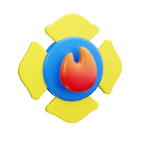 Distintivo de fogo  3D Icon