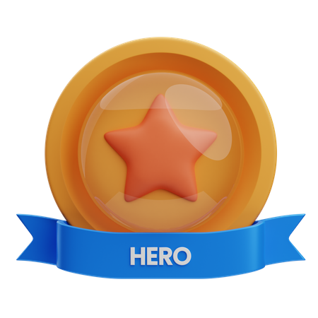 Distintivo de herói  3D Icon