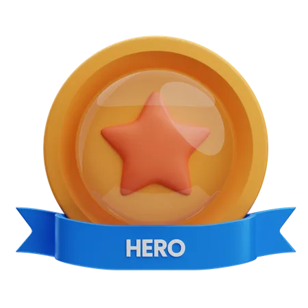 Distintivo de herói  3D Icon