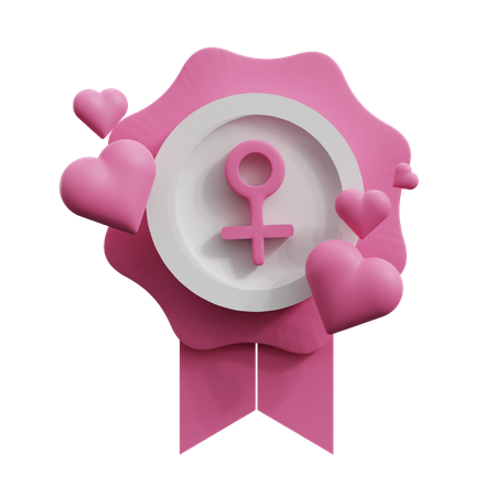 Distintivo de mulher  3D Icon