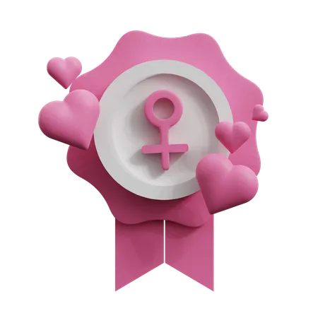 Distintivo de mulher  3D Icon