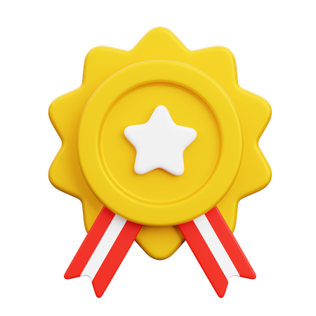 Distintivo de Ouro  3D Icon