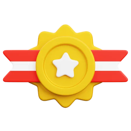 Distintivo de Ouro  3D Icon