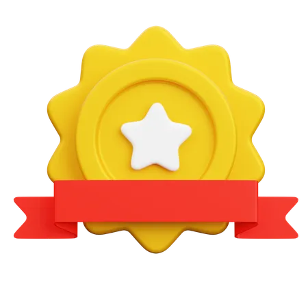 Distintivo de Ouro  3D Icon