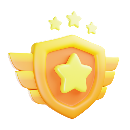 Emblema de três estrelas  3D Icon