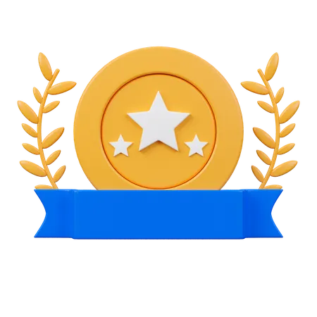 Emblema de tres estrellas  3D Icon