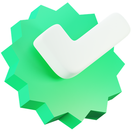 Crachá de verificação do WhatsApp  3D Icon