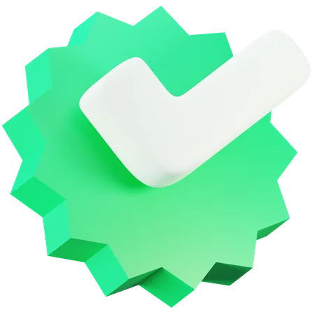 Crachá de verificação do WhatsApp  3D Icon