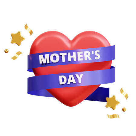 Emblema do dia das mães  3D Icon