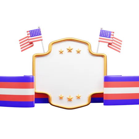 Distintivo dos EUA  3D Icon