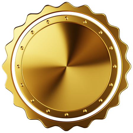 Distintivo dourado  3D Icon