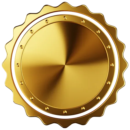 Distintivo dourado  3D Icon