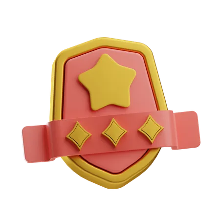 Distintivo de escudo  3D Icon