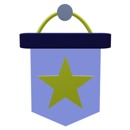 Distintivo de estrela  3D Icon