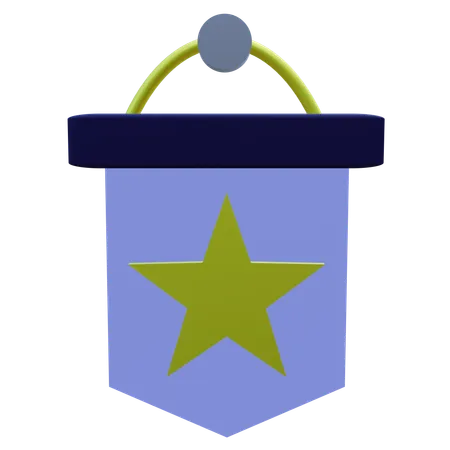 Distintivo de estrela  3D Icon