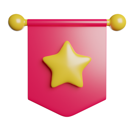 Distintivo de estrela  3D Icon