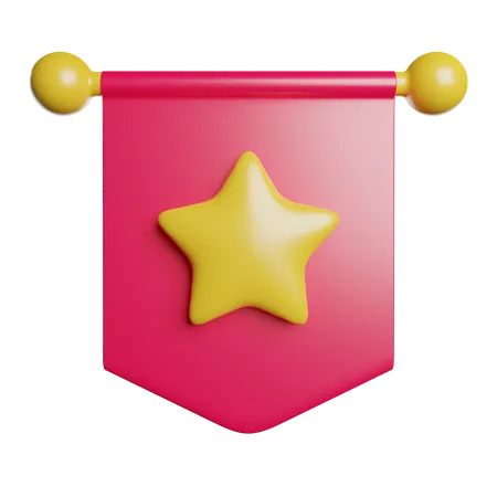 Distintivo de estrela  3D Icon