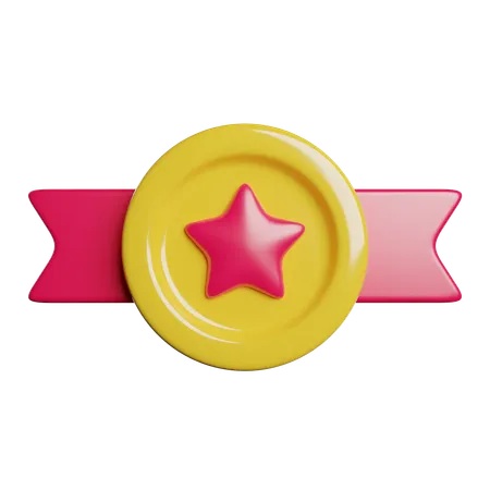 Distintivo de estrela  3D Icon