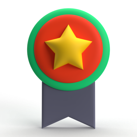 Distintivo de estrela  3D Icon