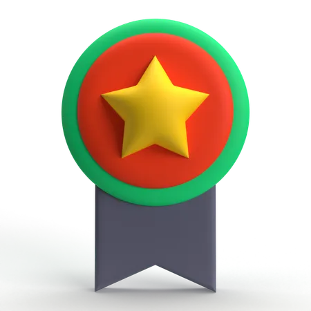 Distintivo de estrela  3D Icon