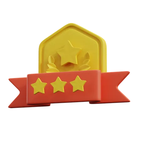 Distintivo de estrela  3D Icon