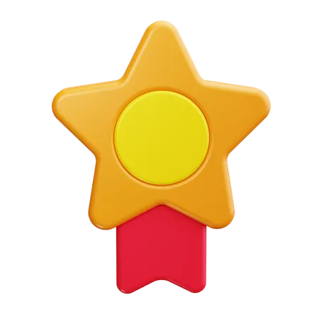 Distintivo de estrela  3D Icon