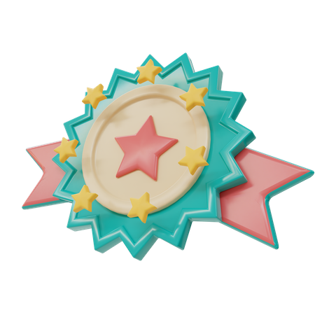 Distintivo de estrela  3D Illustration