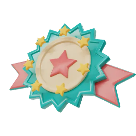 Distintivo de estrela  3D Illustration