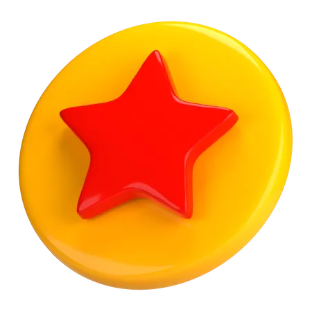 Distintivo de estrela  3D Illustration