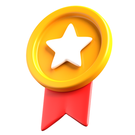 Distintivo de estrela  3D Illustration