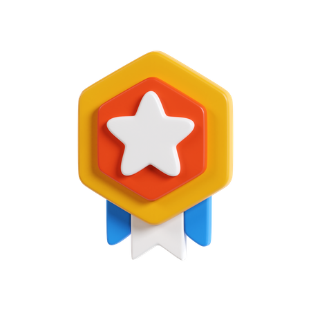 Distintivo de estrela  3D Icon