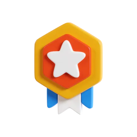 Distintivo de estrela  3D Icon