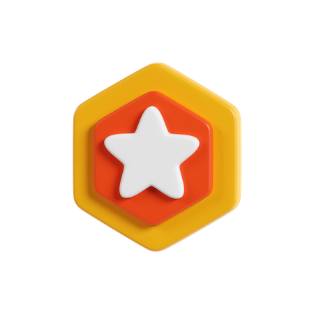 Distintivo de estrela  3D Icon