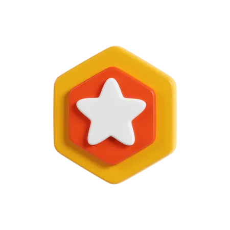 Distintivo de estrela  3D Icon