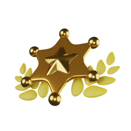 Distintivo de estrela  3D Icon